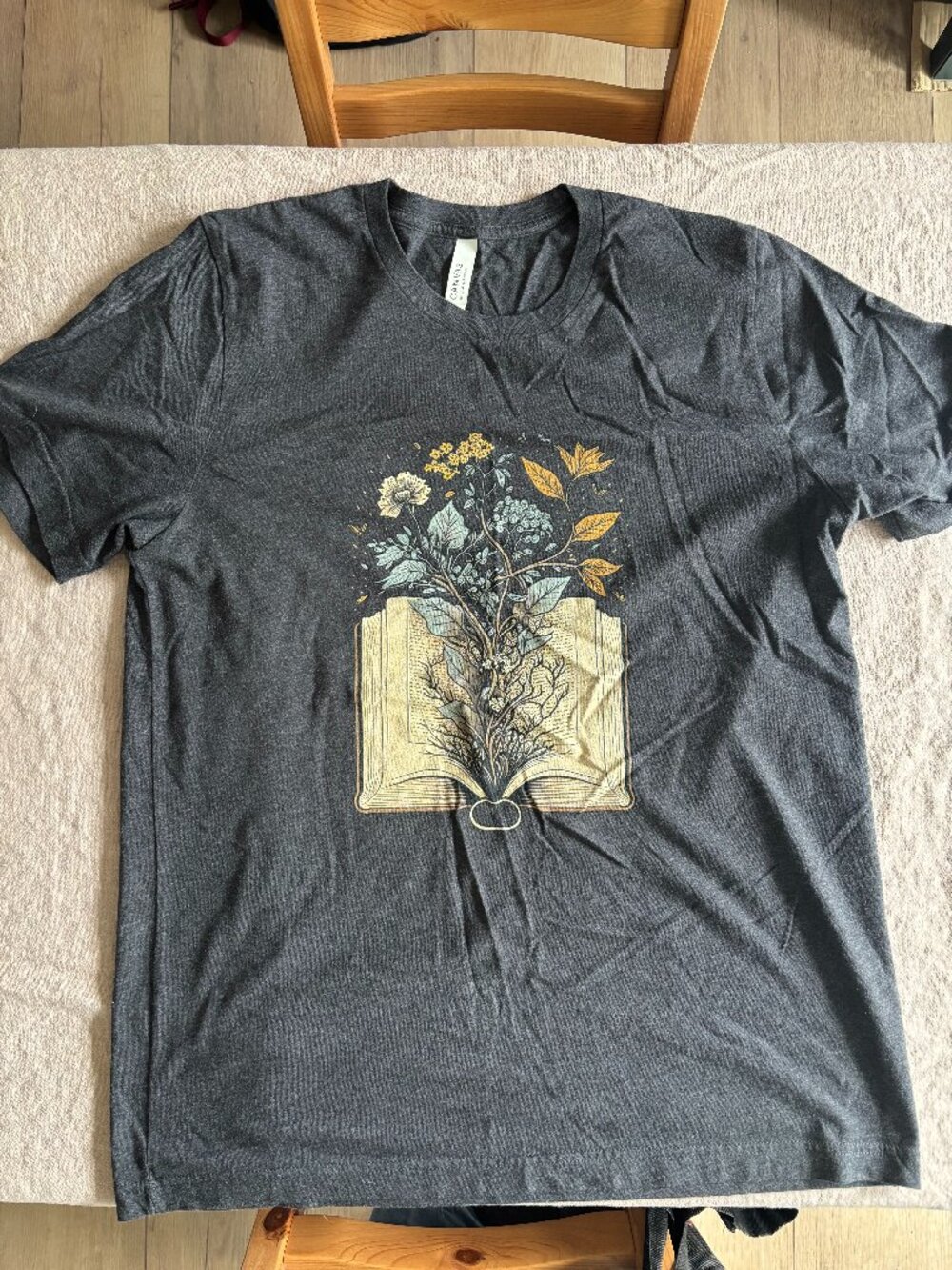 Bella Canvas Book Themed Grey Tee